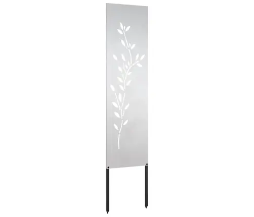 Dārza Dekoratīvais Panels Sudraba 32 X 140 Cm Vidaxl