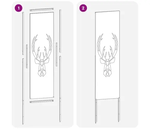 Sodo Privatumo Ekranas Gyvūnų Raštai Juoda 32 X 140 Cm