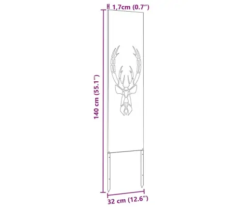 Sodo Privatumo Ekranas Gyvūnų Raštai Juoda 32 X 140 Cm