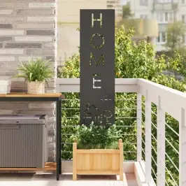 Sodo Privatumo Ekranas „Fretwork“ Juoda 32 X 140 Cm