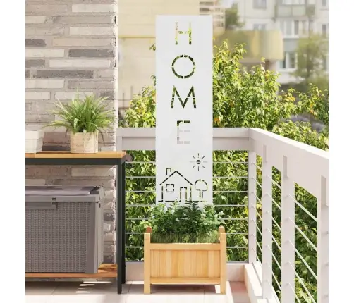 Sodo Privatumo Ekranas „Fretwork“ Balta 32 X 140 Cm