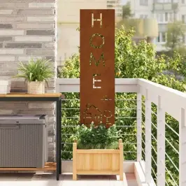 Dārza Privātuma Ekrāns Rūsa 32 X 140 Cm Novecināts Tērauds Vidaxl