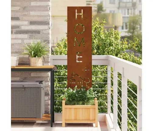 Dārza Privātuma Ekrāns Rūsa 32 X 140 Cm Novecināts Tērauds Vidaxl