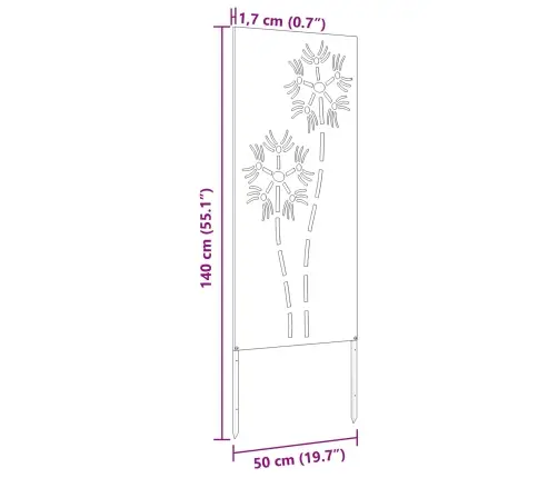 Dārza Privātuma Ekrāns Izriezts Raksts Olīvu Zaļa 50 X 140 Cm Vidaxl