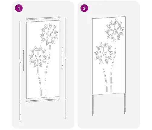 Dārza Dekoratīvais Panels Sudraba 50 X 140 Cm Cinkots Tērauds Vidaxl
