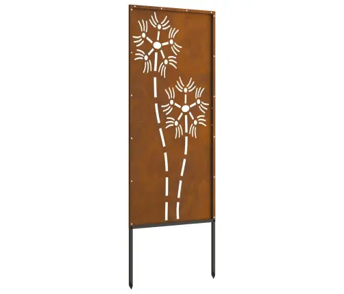 Dārza Dekoratīvais Panels Rūsa 50 X 140 Cm Novecināts Tērauds Vidaxl