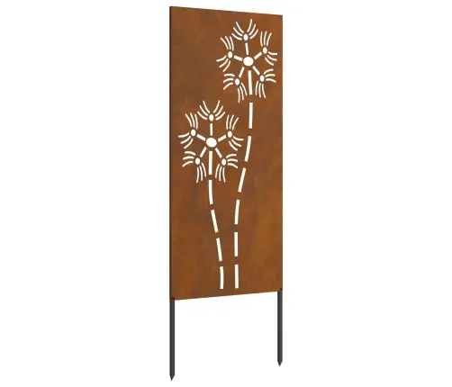Dārza Dekoratīvais Panels Rūsa 50 X 140 Cm Novecināts Tērauds Vidaxl