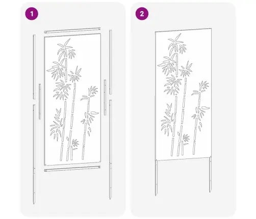 Dārza Privātuma Ekrāns Melna 50 X 140 Cm Auksti Velmēta Tērauds Vidaxl