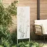 Dārza Privātuma Ekrāns Balts 50 X 140 Cm Auksti Velmēta Tērauds Vidaxl