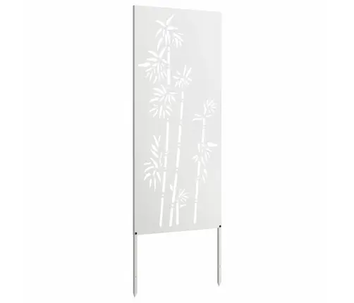 Dārza Privātuma Ekrāns Balts 50 X 140 Cm Auksti Velmēta Tērauds Vidaxl