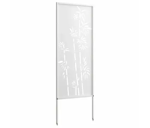 Dārza Privātuma Ekrāns Balts 50 X 140 Cm Auksti Velmēta Tērauds Vidaxl