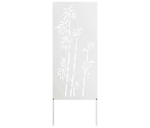 Dārza Privātuma Ekrāns Balts 50 X 140 Cm Auksti Velmēta Tērauds Vidaxl