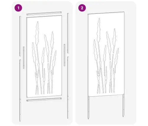 Aia Privaatsuse Kate Lilled Must 50 X 140 Cm Külmpruun Teras