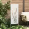 Dārza Privātuma Ekrāns Balts 50 X 140 Cm Auksti Velmēta Tērauds Vidaxl