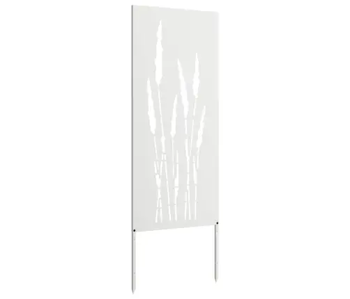 Dārza Privātuma Ekrāns Balts 50 X 140 Cm Auksti Velmēta Tērauds Vidaxl