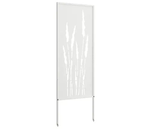Dārza Privātuma Ekrāns Balts 50 X 140 Cm Auksti Velmēta Tērauds Vidaxl
