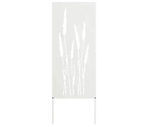 Dārza Privātuma Ekrāns Balts 50 X 140 Cm Auksti Velmēta Tērauds Vidaxl