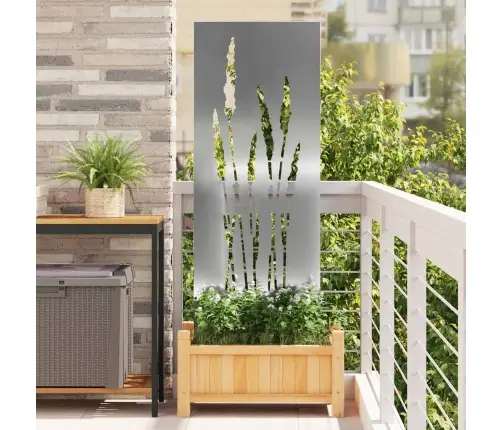 Sodo Privatumo Ekranas Gėlių Sidabro 50 X 140 Cm