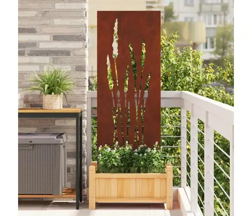 Dārza Privātuma Ekrāns Rūsa 50 X 140 Cm Novecināts Tērauds Vidaxl