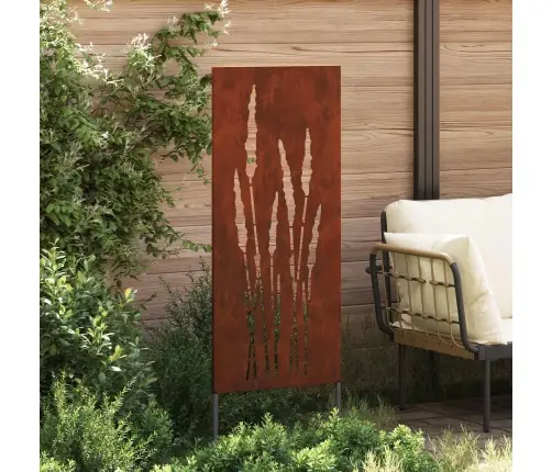 Dārza Privātuma Ekrāns Rūsa 50 X 140 Cm Novecināts Tērauds Vidaxl