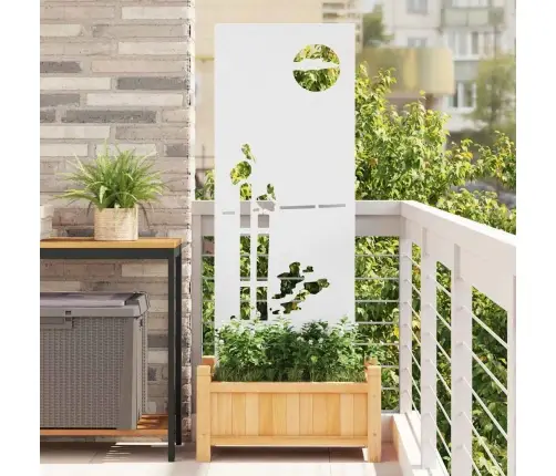 Dārza Dekoratīvais Panels Balts 50 X 140 Cm Vidaxl