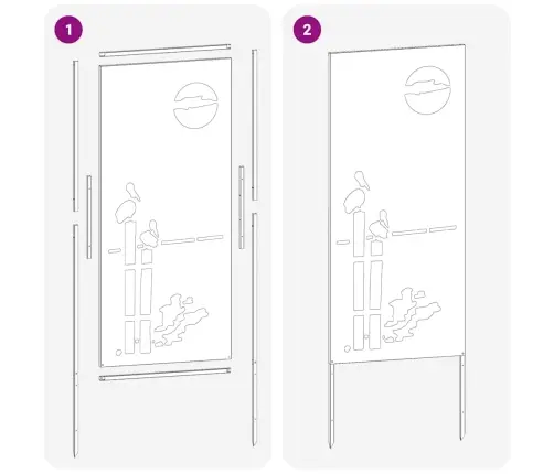 Dārza Dekoratīvais Panels Olīvu Zaļa 50 X 140 Cm Vidaxl