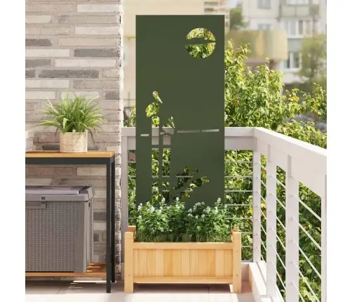 Dārza Dekoratīvais Panels Olīvu Zaļa 50 X 140 Cm Vidaxl