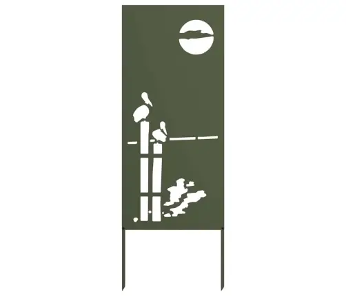 Dārza Dekoratīvais Panels Olīvu Zaļa 50 X 140 Cm Vidaxl