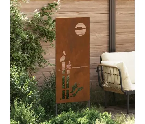 Dārza Dekoratīvais Panels Rūsa 50 X 140 Cm Novecināts Tērauds Vidaxl