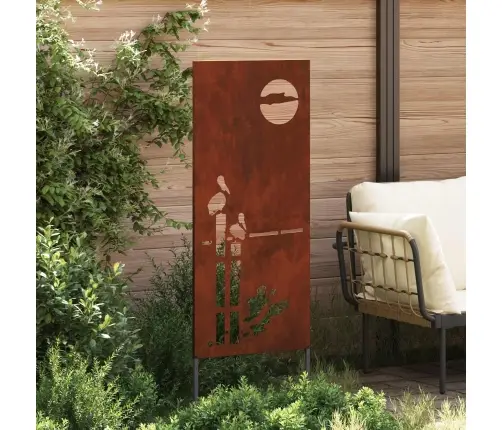 Dārza Dekoratīvais Panels Rūsa 50 X 140 Cm Novecināts Tērauds Vidaxl