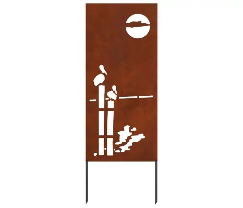 Dārza Dekoratīvais Panels Rūsa 50 X 140 Cm Novecināts Tērauds Vidaxl