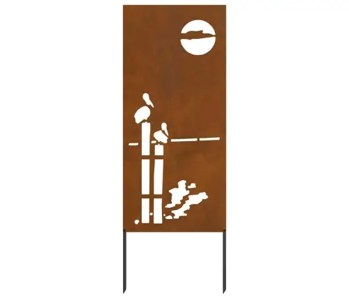 Dārza Dekoratīvais Panels Rūsa 50 X 140 Cm Novecināts Tērauds Vidaxl