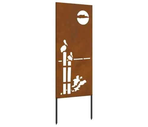 Dārza Dekoratīvais Panels Rūsa 50 X 140 Cm Novecināts Tērauds Vidaxl