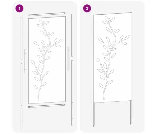 Dārza Dekoratīvais Panels Antracīts 50 X 140 Cm Vidaxl