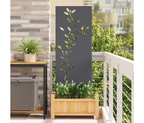 Dārza Dekoratīvais Panels Antracīts 50 X 140 Cm Vidaxl