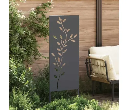 Dārza Dekoratīvais Panels Antracīts 50 X 140 Cm Vidaxl