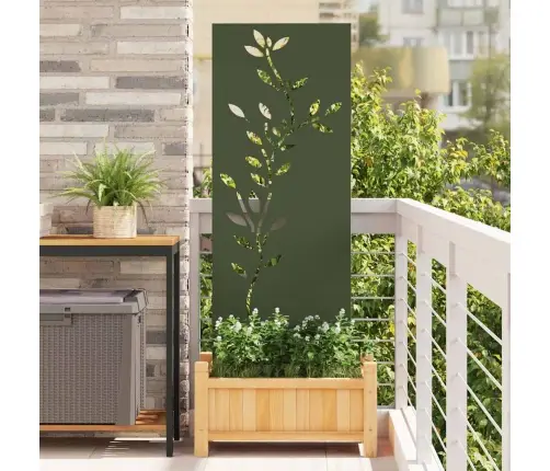 Sodo Privatumo Ekranas Gėlių Alyvuogių Žalia 50 X 140 Cm