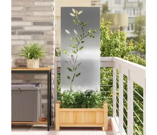 Dārza Dekoratīvais Panels Sudraba 50 X 140 Cm Vidaxl