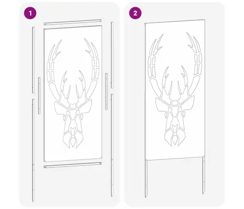 Dārza Dekoratīvais Panels Antracīts 50 X 140 Cm Vidaxl