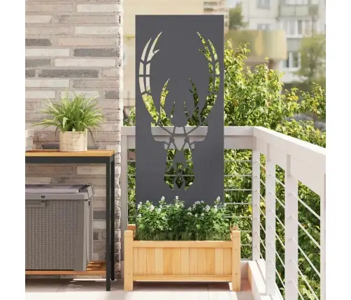 Dārza Dekoratīvais Panels Antracīts 50 X 140 Cm Vidaxl