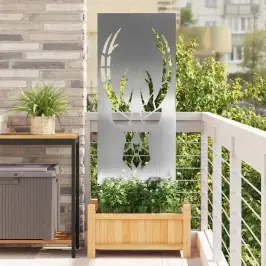 Sodo Privatumo Ekranas Sidabro 50 X 140 Cm Nerūdijantis Plienas