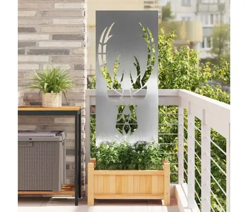 Sodo Privatumo Ekranas Sidabro 50 X 140 Cm Nerūdijantis Plienas