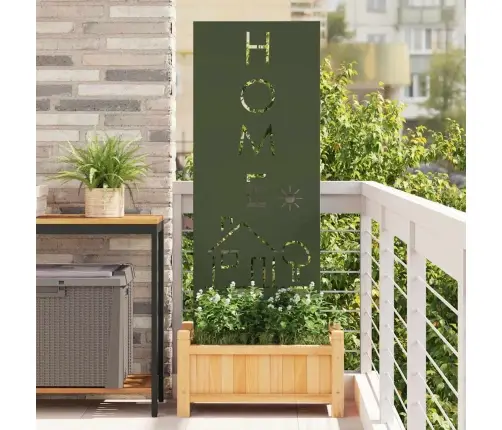 Dārza Dekoratīvais Panels Olīvu Zaļa 50 X 140 Cm Vidaxl