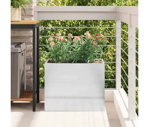 Dārza Stādītājs Sudraba 50 X 32 X 40 Cm Nerūsējošs Tērauds Vidaxl