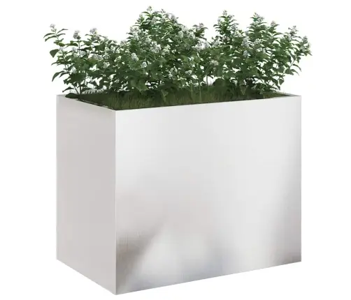 Dārza Stādītājs Sudraba 50 X 32 X 40 Cm Nerūsējošs Tērauds Vidaxl