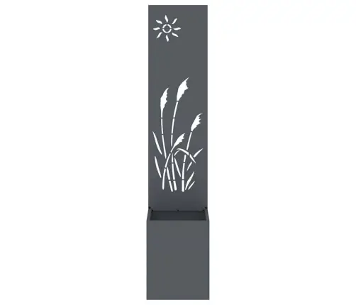 Dārza Stādītājs Ar Dekoratīvu Paneli Antracīta 32 X 140 Cm Vidaxl