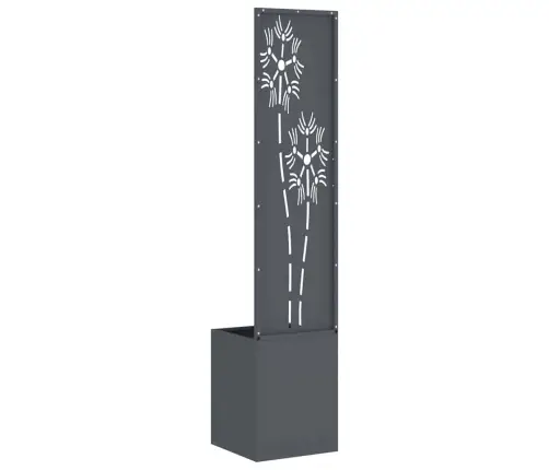 Dārza Stādītājs Ar Dekoratīvu Paneli Antracīta 32 X 140 Cm Vidaxl