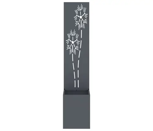 Dārza Stādītājs Ar Dekoratīvu Paneli Antracīta 32 X 140 Cm Vidaxl