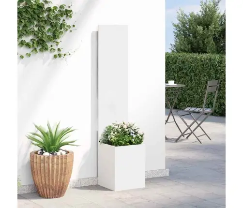 Dārza Stādītājs Ar Dekoratīvu Paneli Balts 32 X 140 Cm Vidaxl