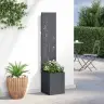 Dārza Stādītājs Ar Dekoratīvu Paneli Antracīts 32 X 140 Cm Vidaxl